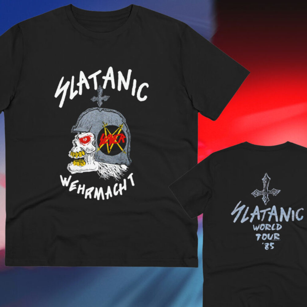 Vintage 1985 Slayer Slaytanic Wehrmacht Tour Tshirt 2 Sided